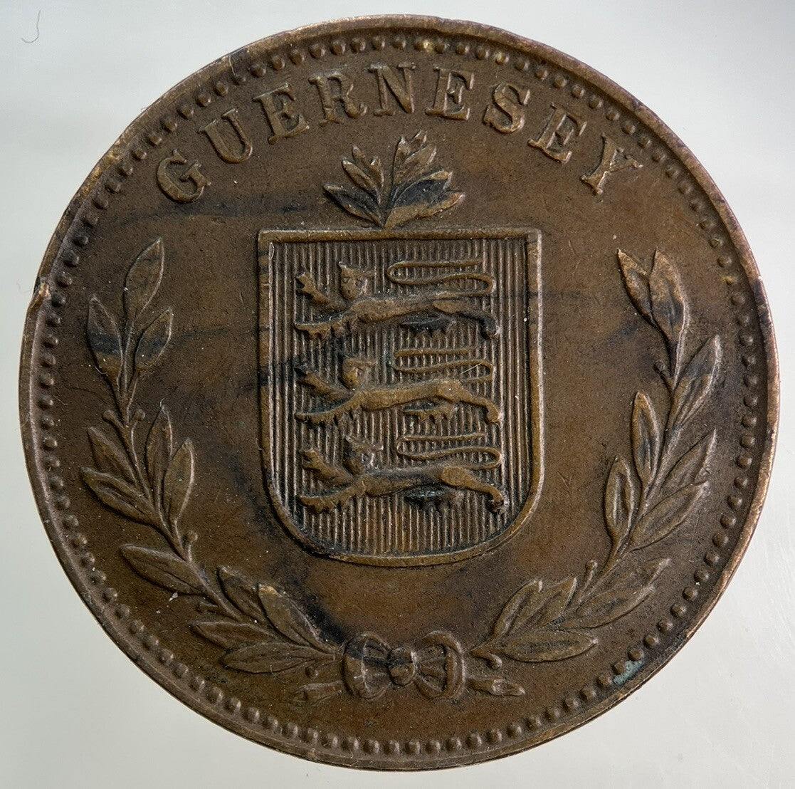 1938 Guernsey 8 Doubles Coin | Fine Collectable Grade