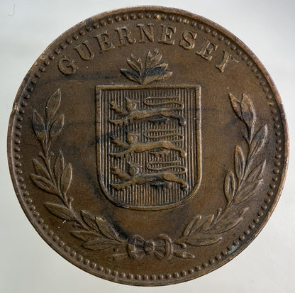 1938 Guernsey 8 Doubles Coin | Fine Collectable Grade
