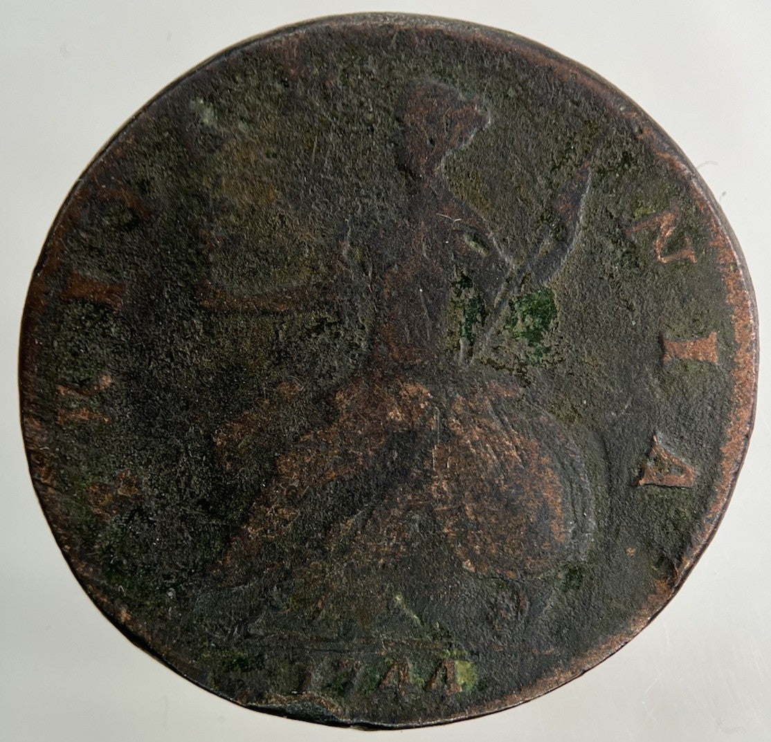 1744 George II 2nd Half - Penny Coin | Collectable Grade