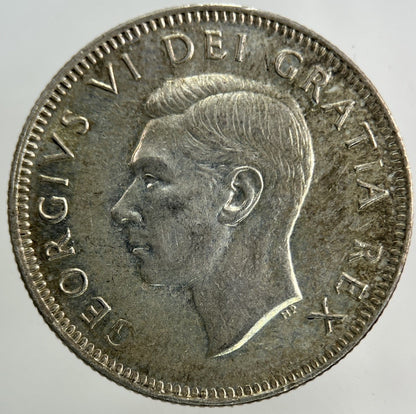 1950 Canada 25 Cents Silver Coin | Very High Grade