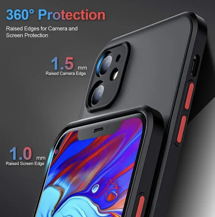 1 x iPhone 16 Pro Max Black & Red TPU Slim Case Protector Premium UK Stock