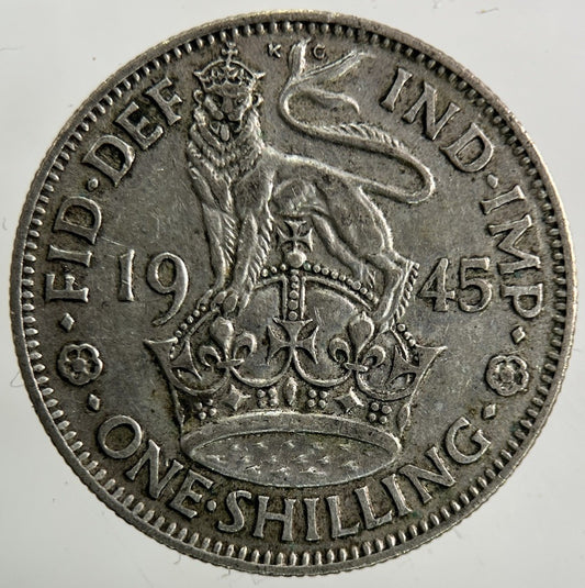 1945 George VI Shilling Silver Coin | Fine Collectable Grade