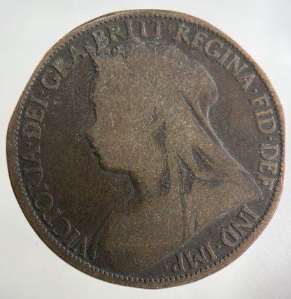 1896 Victoria One Penny Coin | Collectable Grade