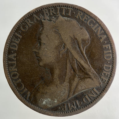 1900 Victoria One Penny Coin | Fair Grade