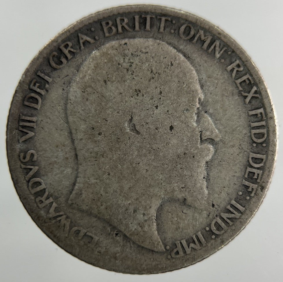 Edward VII Sixpence Silver Coin | Fair Grade