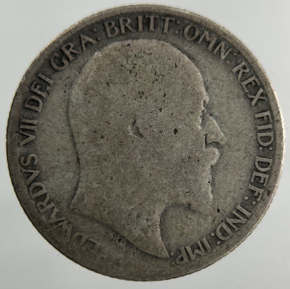 Edward VII Sixpence Silver Coin | Fair Grade