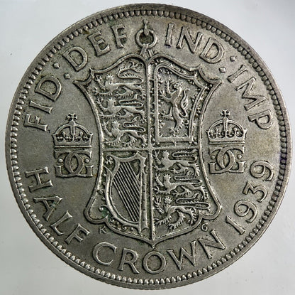 1939 George VI Half - Crown Silver Coin | Fine Collectable Grade