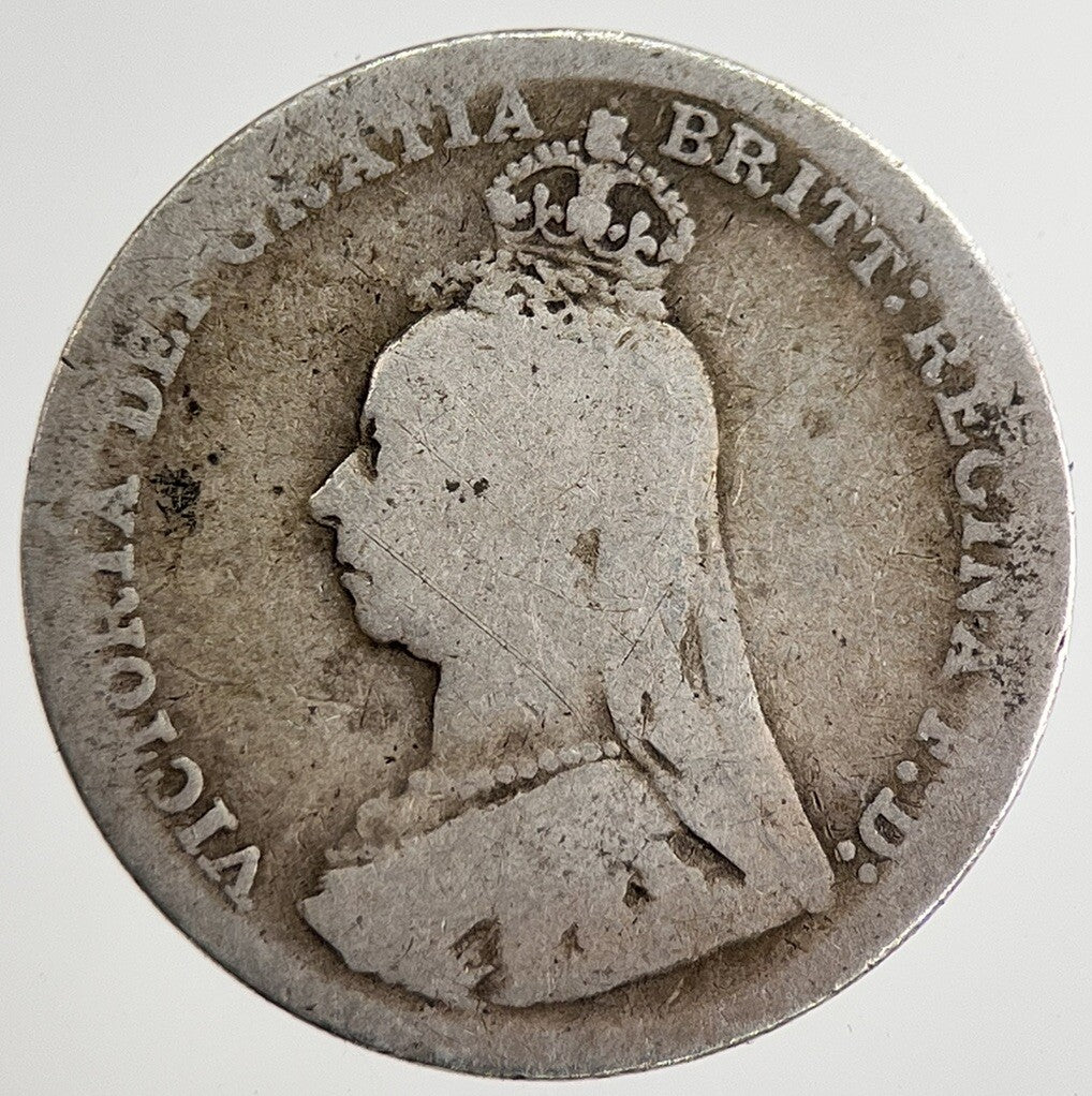 1892 Victoria Threepence Silver Coin | Collectable Grade | a8827