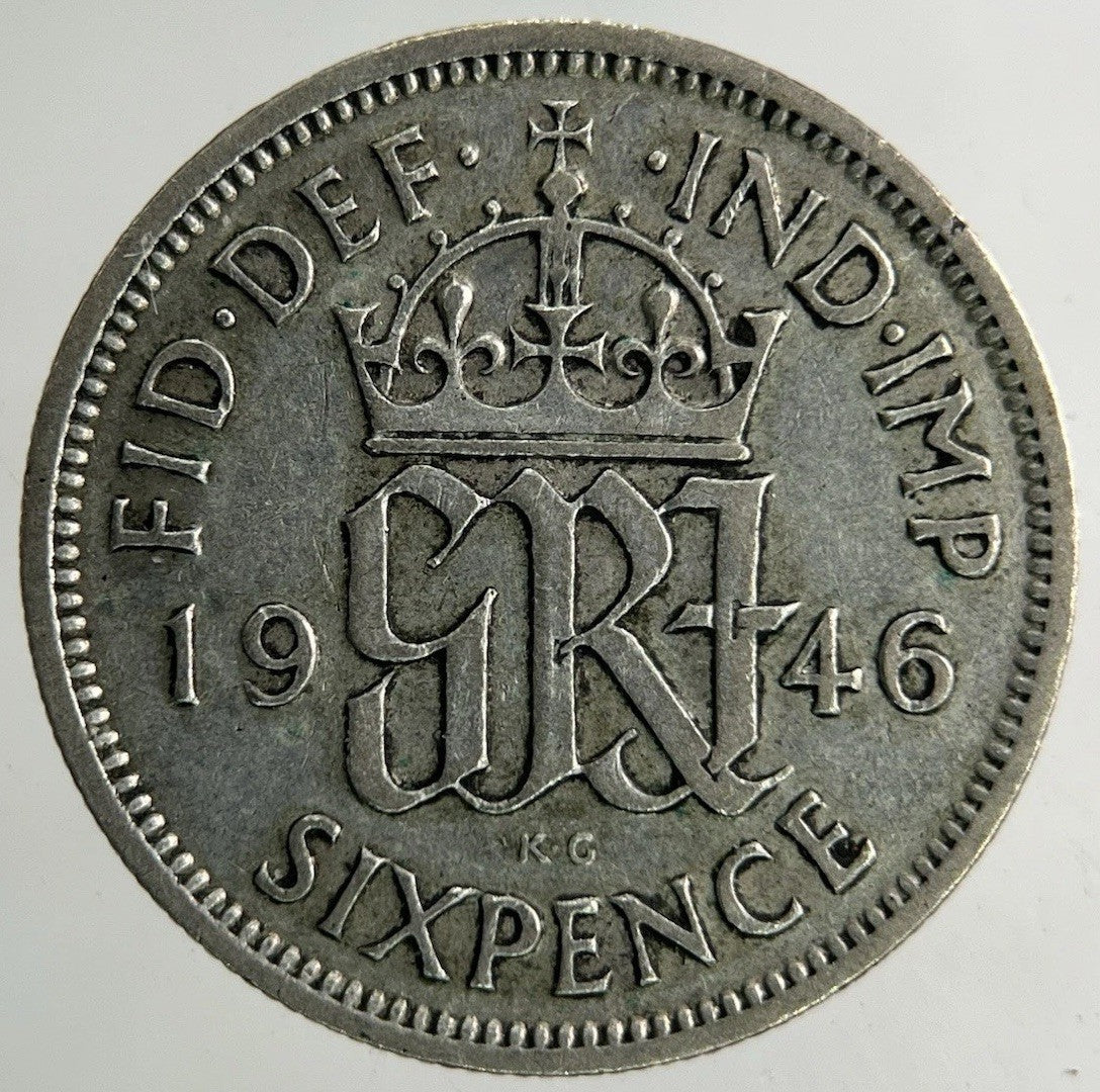 1946 George VI Sixpence Silver Coin | Fine Collectable Grade