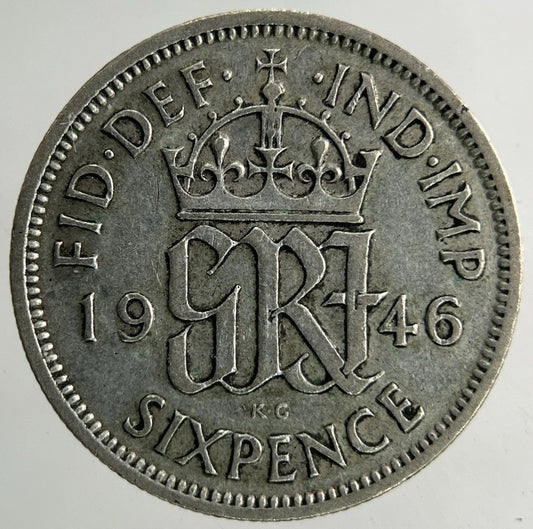 1946 George VI Sixpence Silver Coin | Fine Collectable Grade