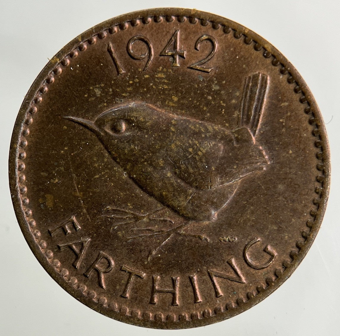 1942 George VI Wren Farthing Coin | Very High Grade