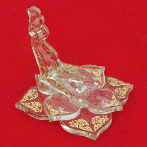 Clear & Gold Thai 1oz Silver or Gold Coins / Amulet / Medal Display Stand