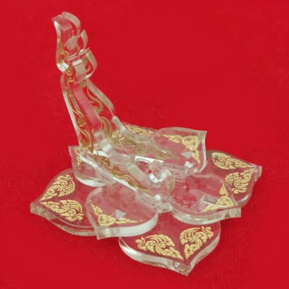 Clear & Gold Thai 1oz Silver or Gold Coins / Amulet / Medal Display Stand