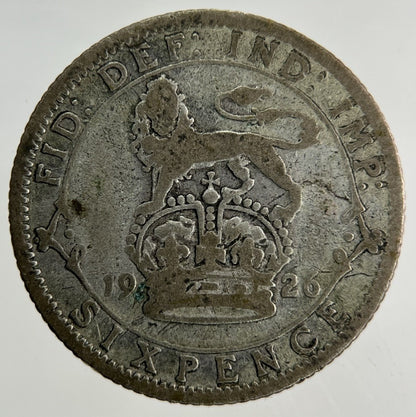 1926 George V Sixpence Silver Coin | Fair Grade