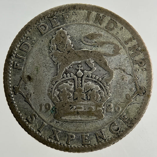 1926 George V Sixpence Silver Coin | Fair Grade