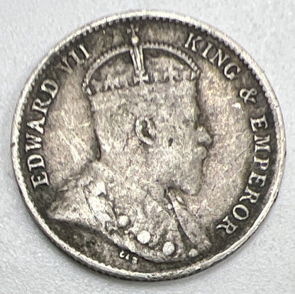 1909 Ceylon 10 Cents Silver Coin | Collectable Grade | a992