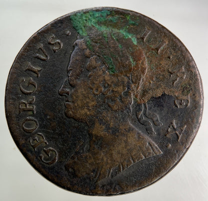 1750 George II 2nd Half - Penny Coin | Fine Collectable Grade