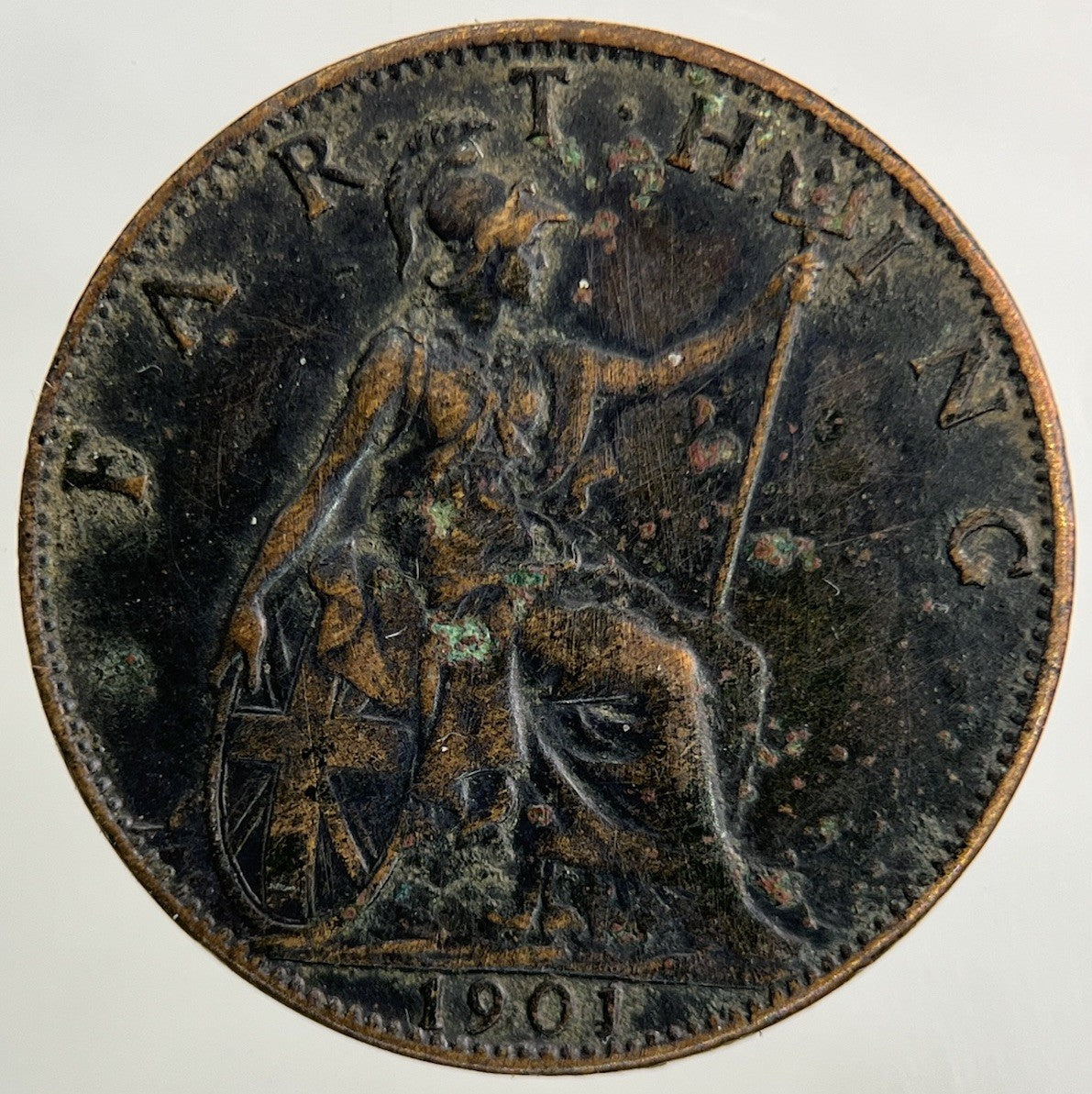 1901 Victoria Farthing Coin | Fine Collectable Grade