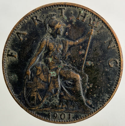 1901 Victoria Farthing Coin | Fine Collectable Grade