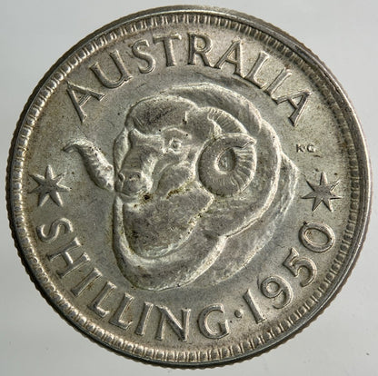 1950 Australia Shilling Silver Coin | Very High Grade