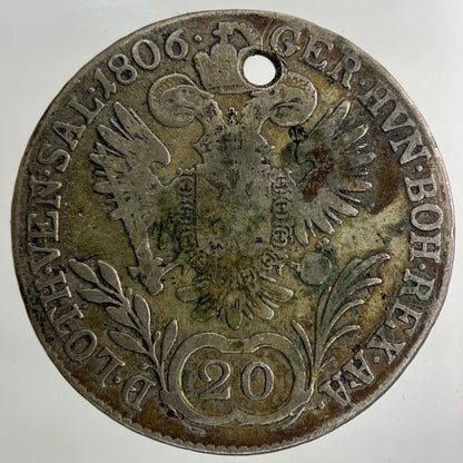1806 Austria 20 Kreuzer Silver Coin | Collectable Grade