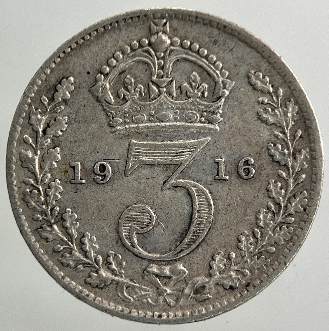 1916 George V Threepence Silver Coin | Very High Grade