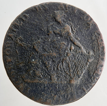 1792 Ireland Dublin Camac Harp Half - Penny Token Coin | Collectable Grade | a9117