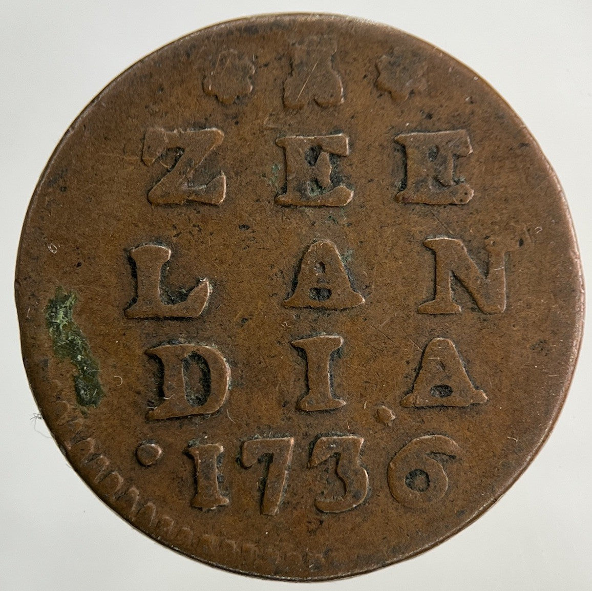 1736 Netherlands Zeelandia 1 Duit Coin | Fine Collectable Grade