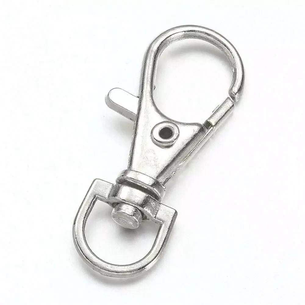12 x Metal 37mm Lobster Swivel Clasps Clips Bag Key - Ring Hook Findings Keychain