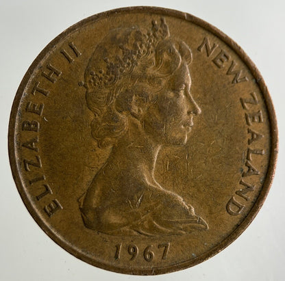 1967 New Zealand 2 Cent Coin | Fine Collectable Grade