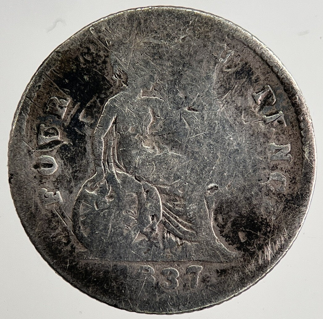 1837 William IV Four - Pence Groat Silver Coin | Fair Grade | a8508