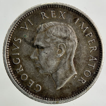 1938 South Africa Sixpence Silver Coin | Very High Grade