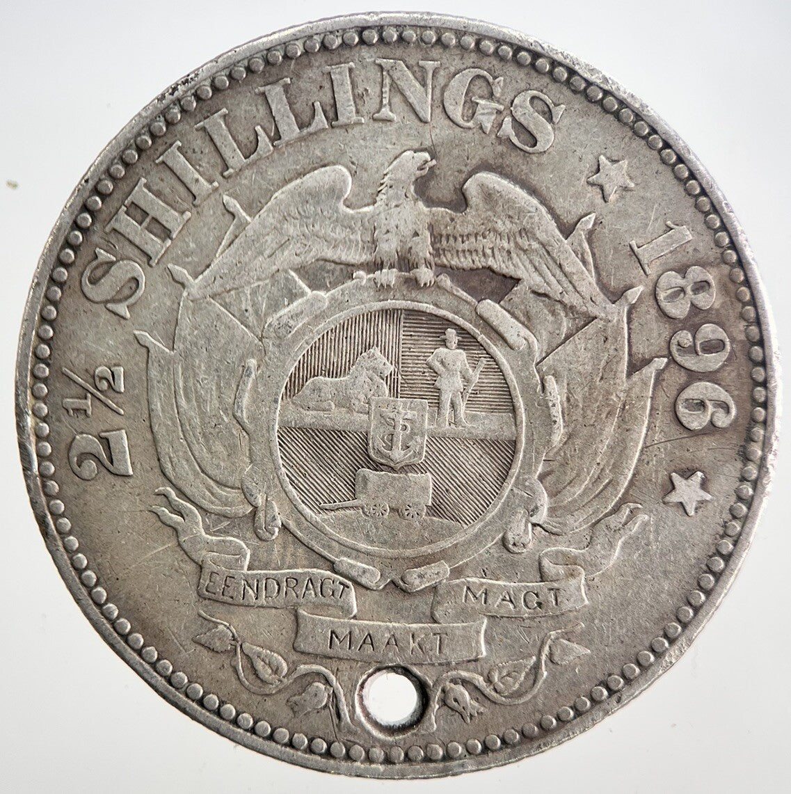 1896 South Africa Florin 2 Shillings Silver Coin | Fine Collectable Grade a5720