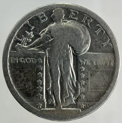 US USA Standing Liberty Quarter Dollar Silver Coin | Fine Collectable Grade