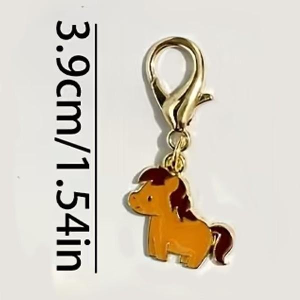 Mini Metal Pony Horse Charm Shaped Keyring Premium Keychain Gift UK