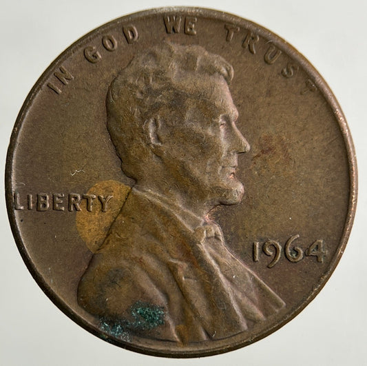 1964 US USA Lincoln One Cent Coin | Fine Collectable Grade