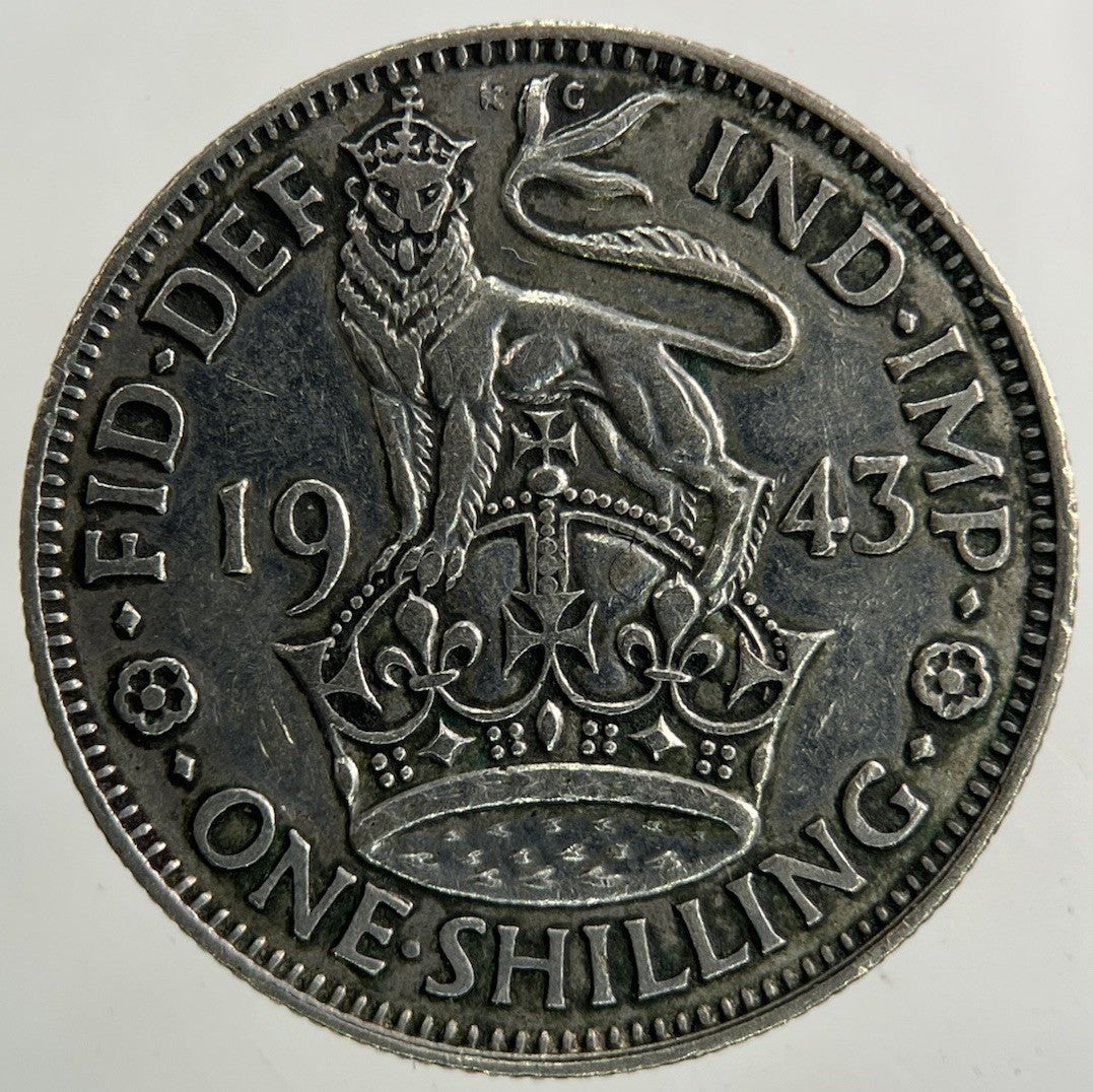 1943 George VI Shilling Silver Coin | Fine Collectable Grade