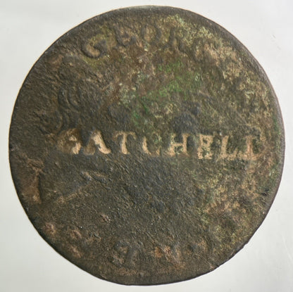 1782 Stamped Irish Half - Penny Coin | Collectable Grade