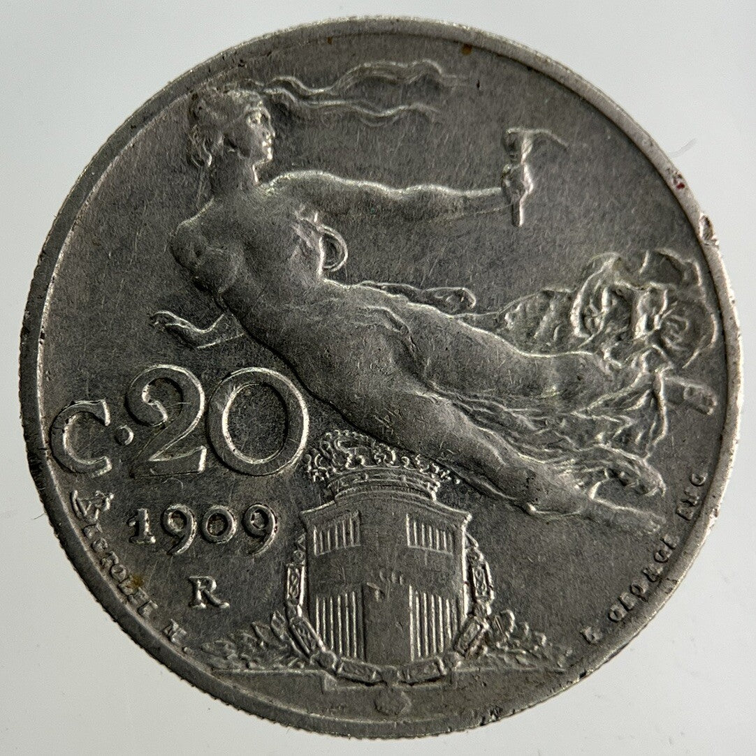 1909 Italy 20 Centesimi Coin | Fine Collectable Grade