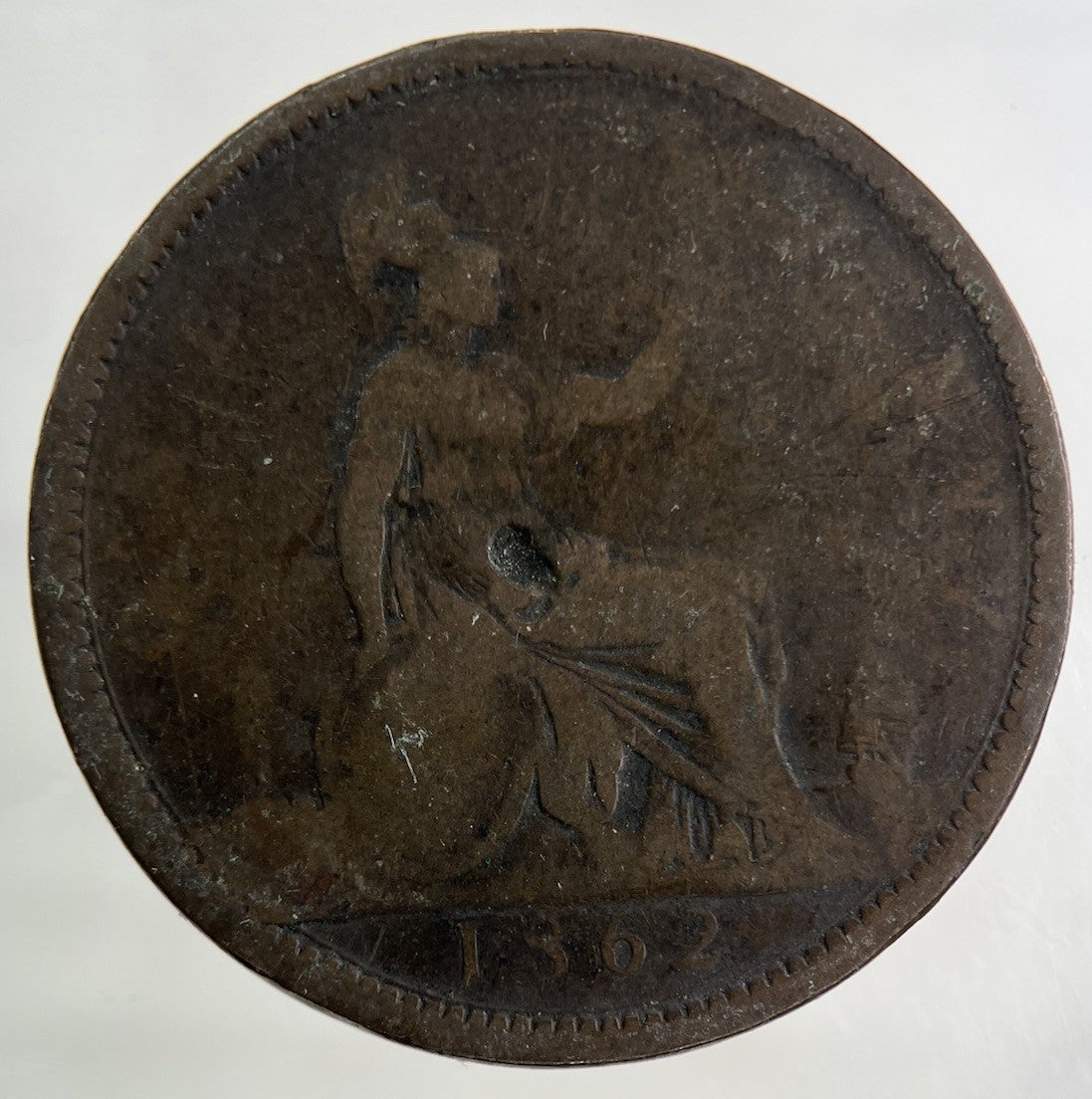 1862 Victoria One Penny Coin | Collectable Grade