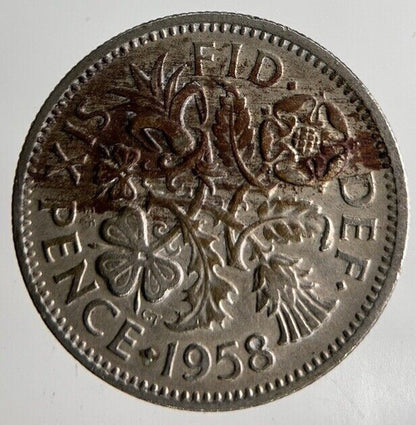 1958 Elizabeth II 2nd Sixpence Coin | Fine Collectable Grade
