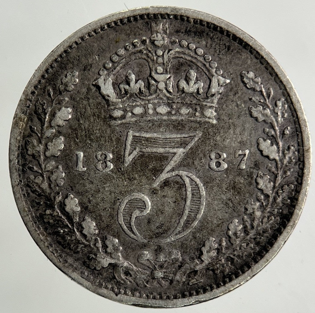 1887 Victoria Threepence Silver Coin | Fine Collectable Grade