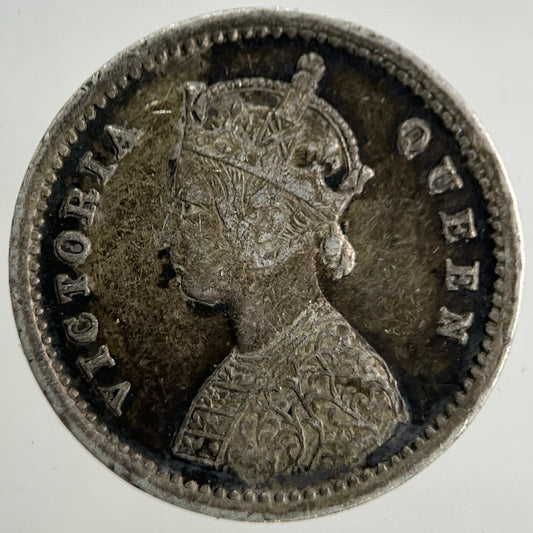 1862 India 2 Annas Silver Coin | Fine Collectable Grade