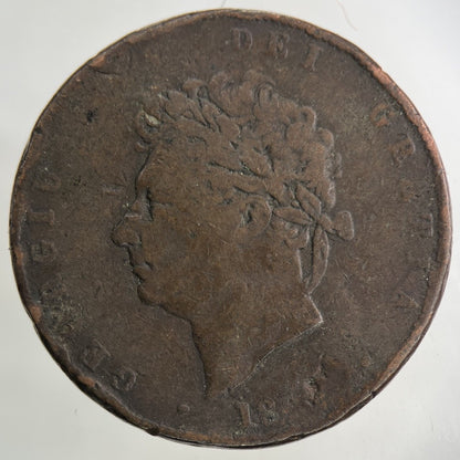 1827 George IV Half - Penny Coin | Collectable Grade