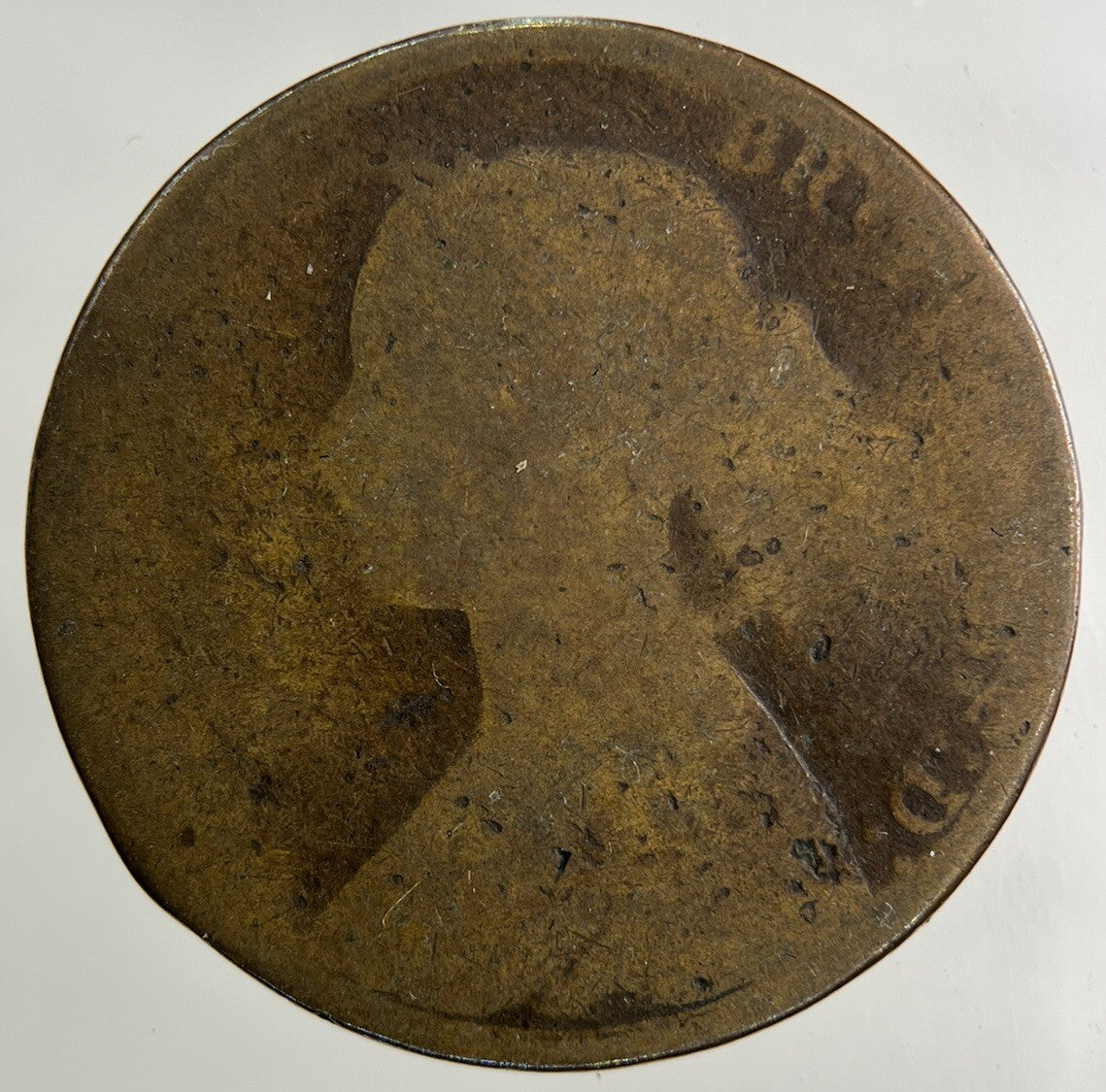 British Victoria Half - Penny Coin | Worn Grade