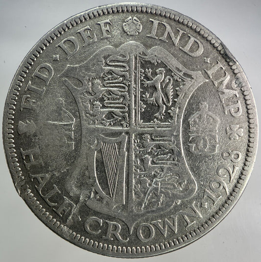 1928 George V Half - Crown Silver Coin | Collectable Grade