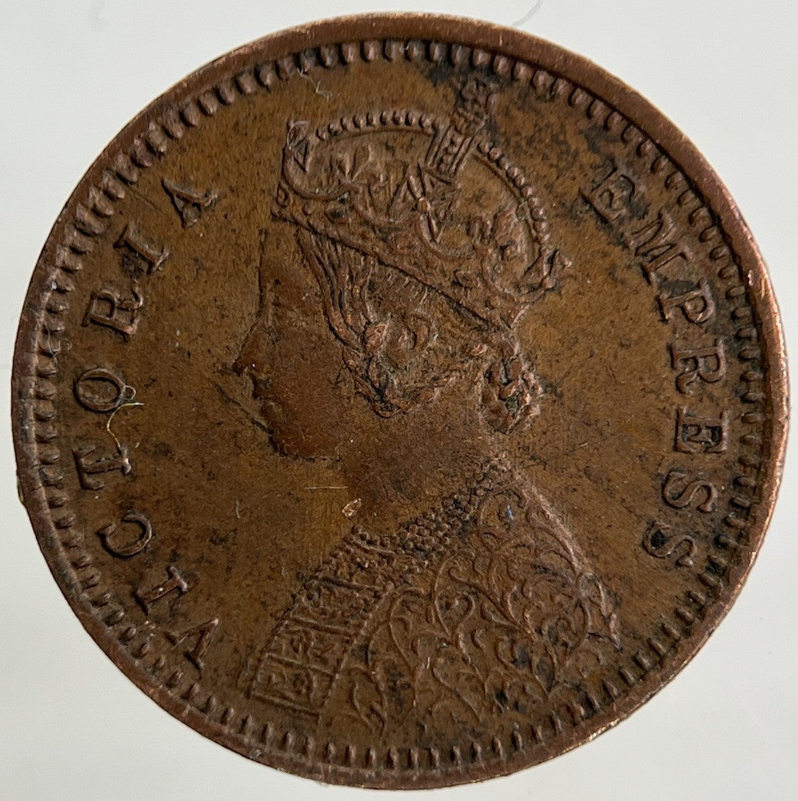 1895 India 1/12 Anna Coin | Very Fine Grade
