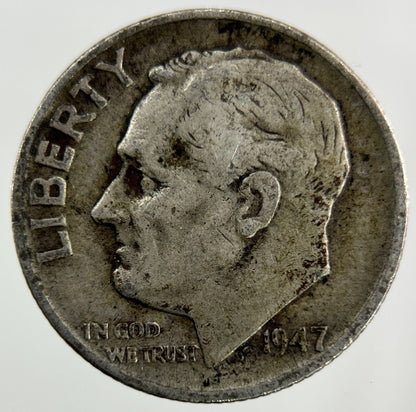 1947 US USA Roosevelt Dime Silver Coin | Collectable Grade