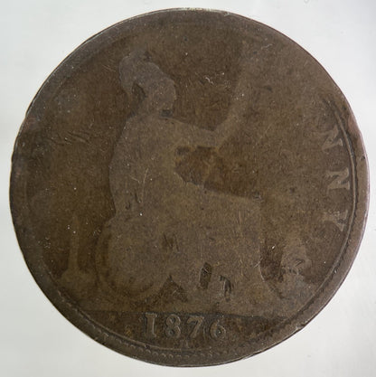 1876 - H Victoria One Penny Coin | Collectable Grade