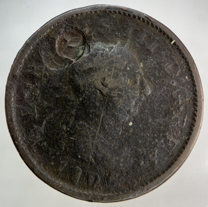 1806 George III 3rd One Penny Coin | Fair Grade